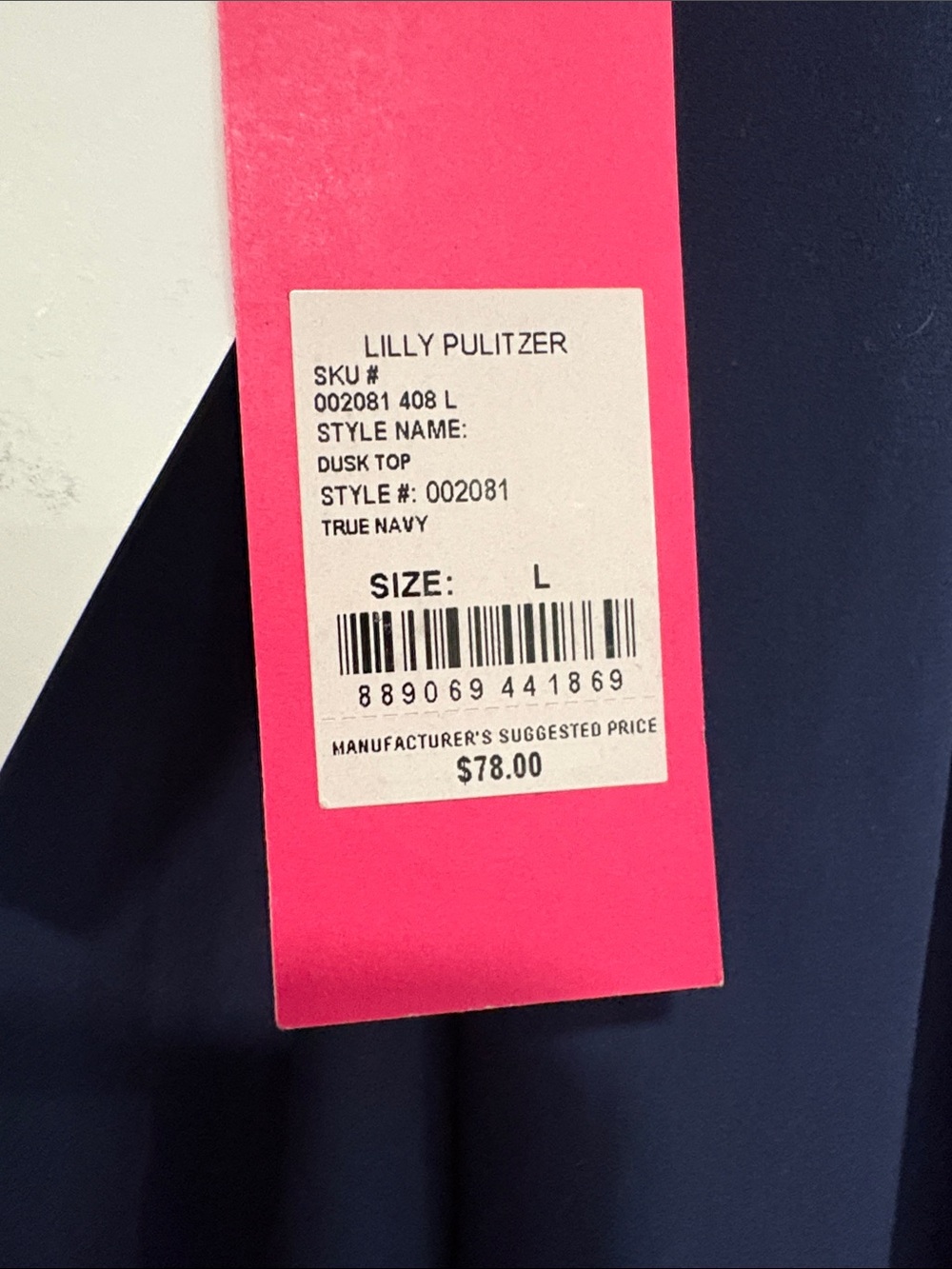 Lilly Pulitzer Navy Lileeze dusk tank - Picture 4 of 4